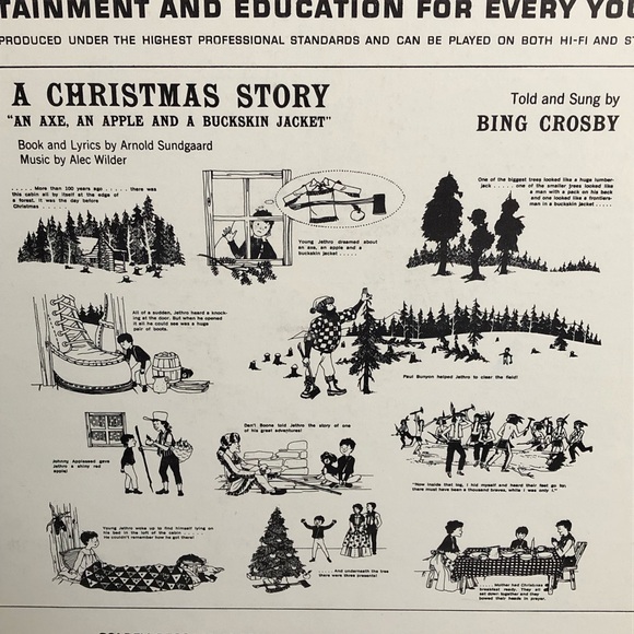 70's "How Lovely is Christmas" Record - Christmas Folk Tale Album - Bing Crosby - Picture 3 of 7